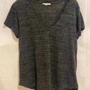Lush dark gray shirt rip collar